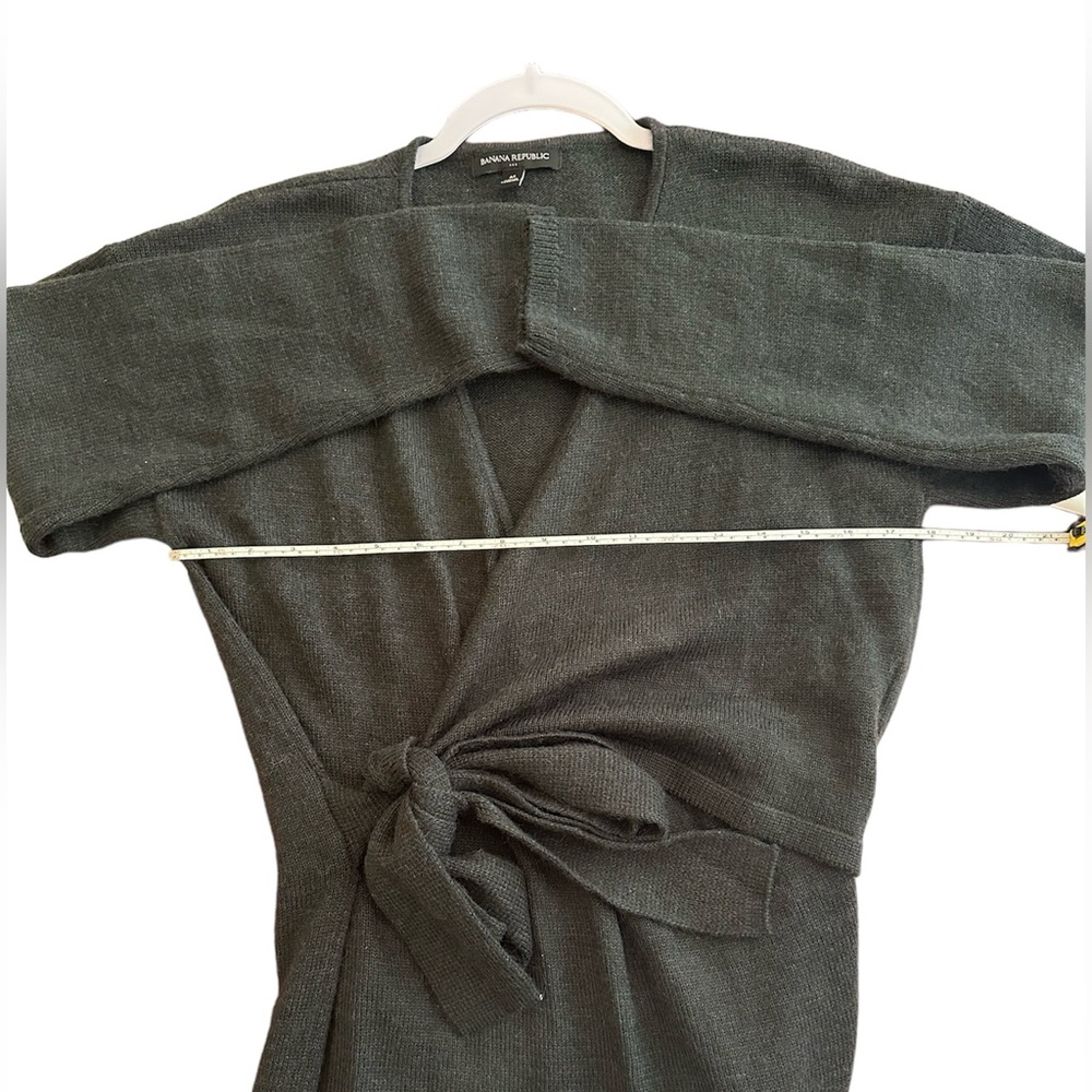 Banana Republic | Grey Wrap Sweater Dress Size M - Picture 4 of 5